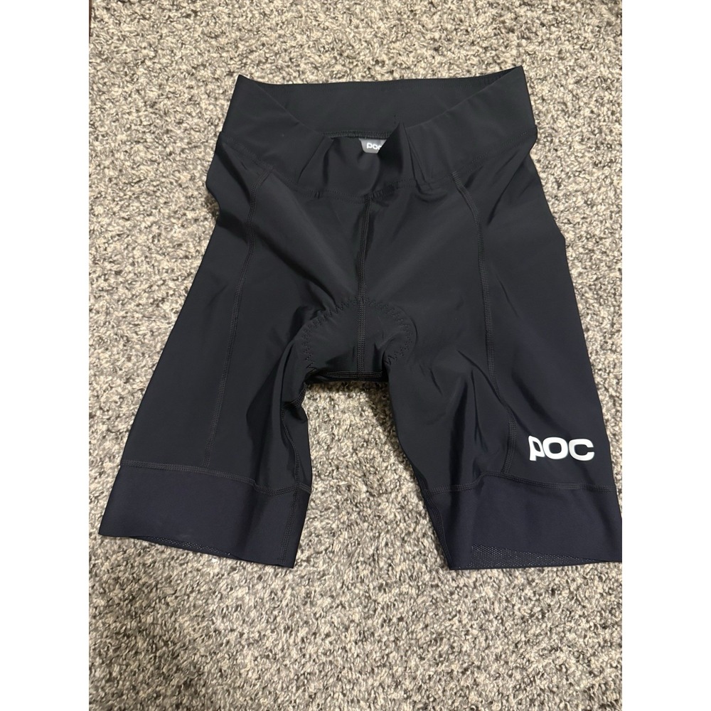 POC MEN'S AIR INDOOR CYCLING BIB SHORTS BLACK Size Leg Grip W/ Chamois Medium